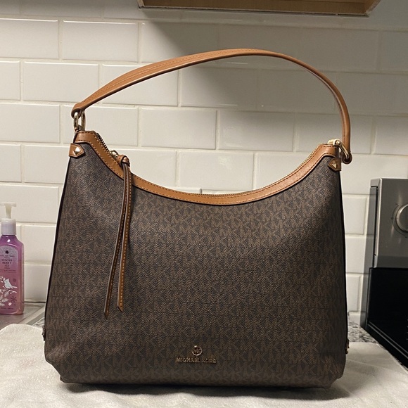 NWOT Michael Kors Tan and Brown Shoulder Bag - Picture 1 of 10